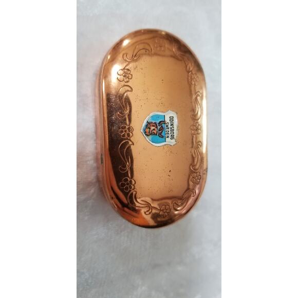 Copper colored snuff box 2 3/4 inches wide 1.1517 - Picture 2 of 8